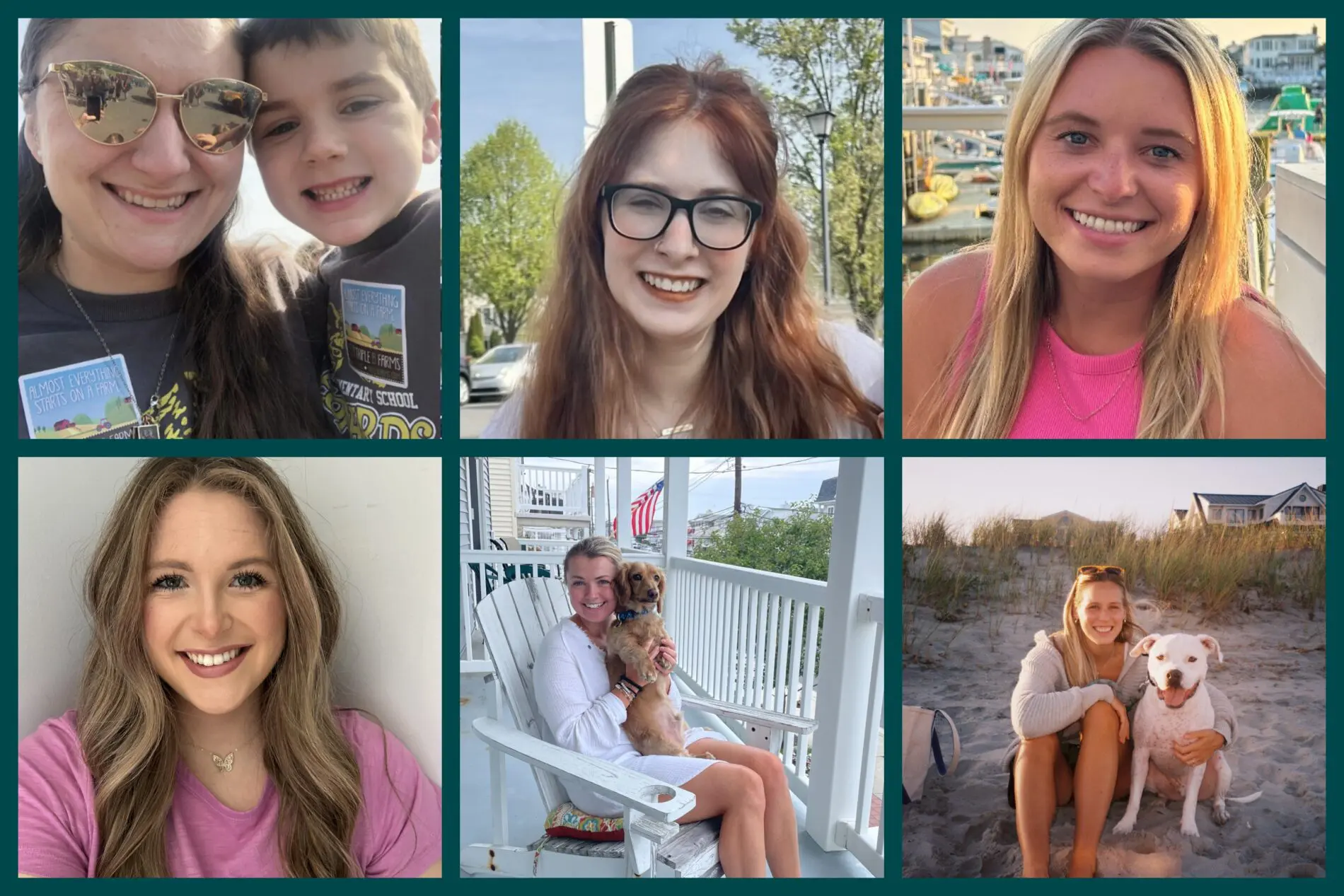 A collage of pictures of Kindergarten teachers at Insight PA.